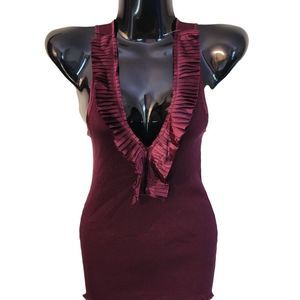 Saks Salomay Ruffle Silk Tank tops Size 3